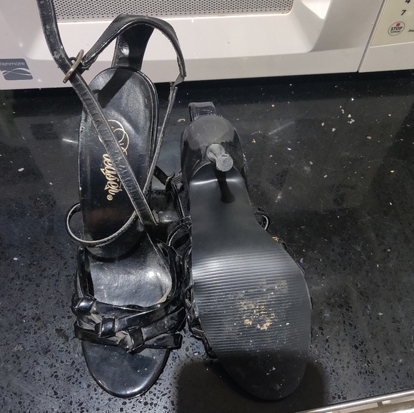 Pleaser Patent Faux Leather Heels - Picture 3 of 4